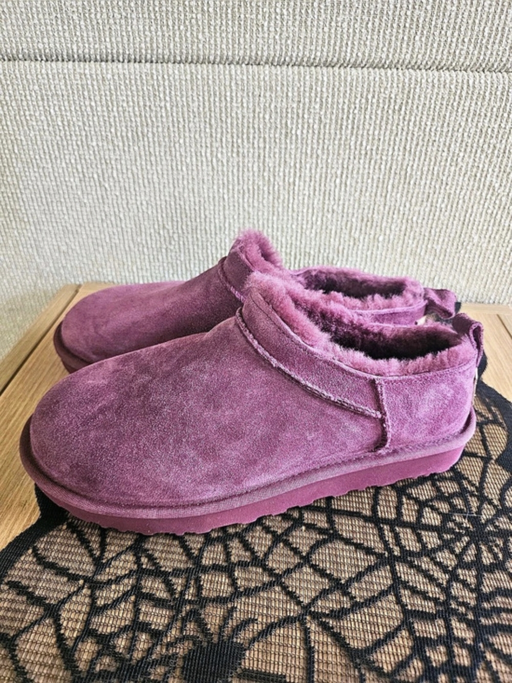 UGG Classic Micro Booties Purple/burnt Magenta US 8 Like New